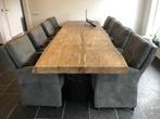 Set van 8 leren eetkamerfauteuils - met armleuning en, Huis en Inrichting, Overige kleuren, Nieuw, Leer, Ophalen of Verzenden