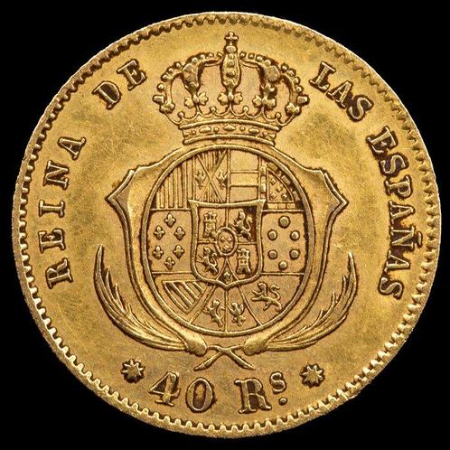 Spanje. Isabel II. 40 Reales 1863 - Barcelona (Zonder, Postzegels en Munten, Munten | Europa | Niet-Euromunten