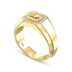 Bague tendance - 18 carats Or jaune - 1.17ct. tw. Diamant