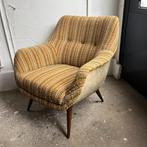 Fauteuil - Laine, Teck, Chaise cocktail vintage - fauteuil