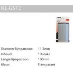 Kitpro basso kl-gs12 lijmpatroon transparant 100mm Ø 11.2mm