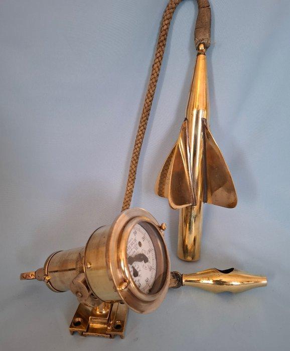 Sleeplog - Messing, Brons, Emaille, Glas - Cherub sleeplog, Antiek en Kunst, Curiosa en Brocante