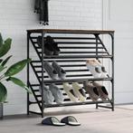 vidaXL Schoenenrek 90x30x85 cm bewerkt hout bruin eikenkleur, Verzenden, Nieuw