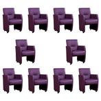 Set van 10 Leren eetkamerstoelen Pleasure - Toledo, Ophalen of Verzenden, Nieuw, Leer, Eén