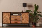 Dressoir Mangohout Kjeld 145 cm, Huis en Inrichting, Kasten | Dressoirs, Verzenden, Nieuw
