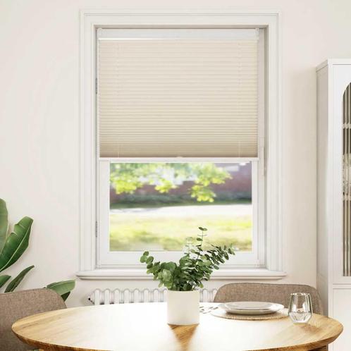 vidaXL Plissé rolgordijn 90x125cm creme, Huis en Inrichting, Stoffering | Gordijnen en Lamellen, Nieuw, Verzenden