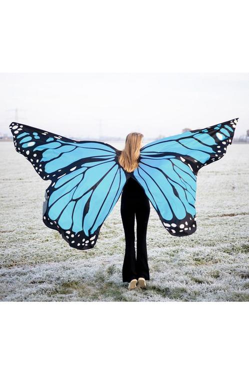 Luxe Grote Vlinder Vleugels Kostuum Blauw Vlindervleugels Pa, Kleding | Dames, Carnavalskleding en Feestkleding, Nieuw, Ophalen of Verzenden