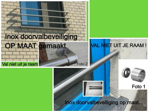 Doorvalbeveiliging voor ramen - inox valbeveiliging OP MAAT, Doe-het-zelf en Bouw, Ladders en Trappen, Nieuw, Ophalen