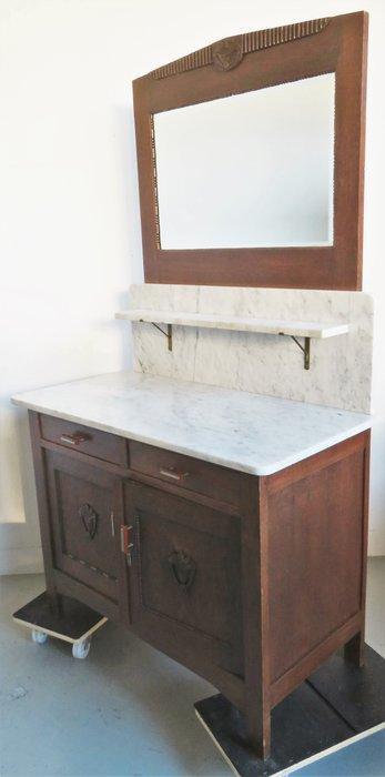Buffet - Aluminium, Bakélite, Chêne, Marbre de Carrare,