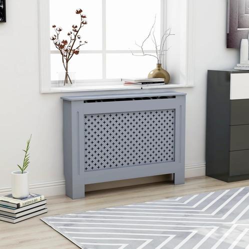 vidaXL Radiatorombouw 112x19x81,5 cm MDF antraciet, Doe-het-zelf en Bouw, Verwarming en Radiatoren, Nieuw, Verzenden