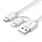 UGREEN Lightning-kabel, USB naar Micro USB en Lightning-k..., Télécoms, Verzenden