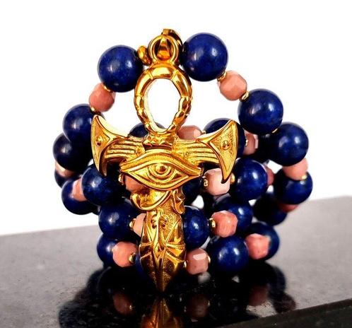 Lapis-lazuli - Charoïte - Collier - Radiance divine - Croix, Antiek en Kunst, Antiek | Boeken en Manuscripten