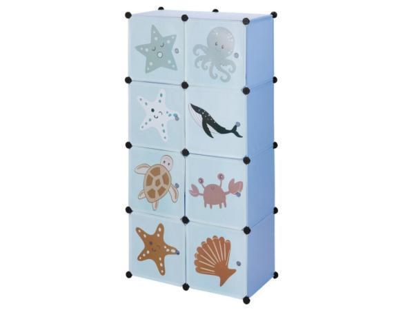 Veiling - Livarno Kinder kast 74x36x144cm Blauw, Huis en Inrichting, Kasten | Overige
