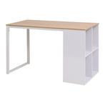 Bureau Eiken/Wit 120x60x75 | Tweede Kansje, Huis en Inrichting, Bureaus, Verzenden, Nieuw, Bureau