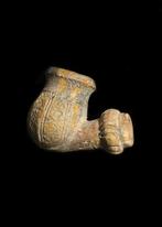 Post-médiéval Terracotta émaillée pipe arabe (Sans Prix de