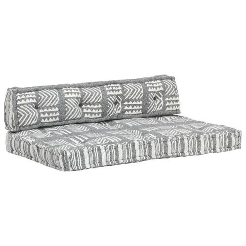 vidaXL Bankkussen pallet stof patchwork grijs, Huis en Inrichting, Woonaccessoires | Kussens, Nieuw, Verzenden