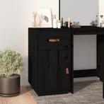 vidaXL Armoire de bureau Noir 40x50x75 cm Bois massif de, Maison & Meubles, Armoires | Autre, Verzenden, Neuf