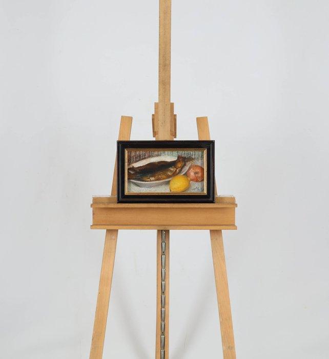 Willem Hendrik van der Nat (1864–1929) - Stilleven van vis,, Antiek en Kunst, Kunst | Schilderijen | Klassiek