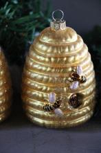 Bijenkorf met 2 bijen - Kerstballen Inge-Magic (2) - Glas, Nieuw