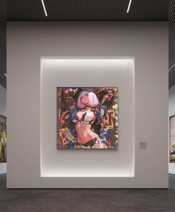 Nicole Lubbers - Tokyo Glow XL, Antiek en Kunst, Kunst | Schilderijen | Modern