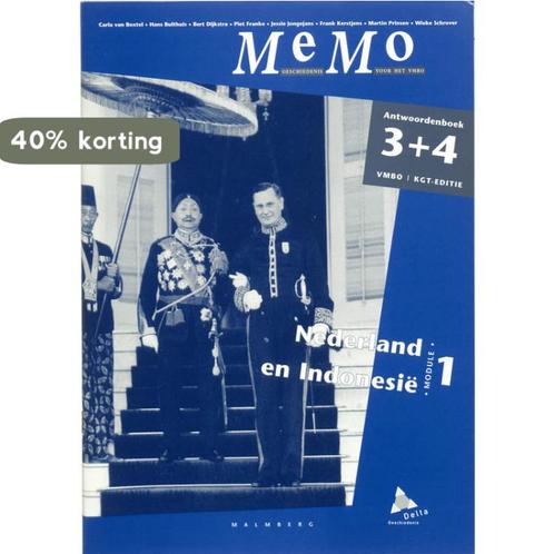 Memo VMBO KGT Nederland en Indonesie Antwoordenboek 3+4, Boeken, Schoolboeken, Gelezen, Verzenden