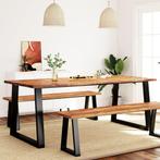 vidaXL Eettafel met natuurlijke rand 200x90x75 cm massief, Huis en Inrichting, Tafels | Eettafels, Verzenden, Nieuw