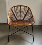 Stoel - wicker, bamboo, iron - mid-century rieten stoel, Antiek en Kunst