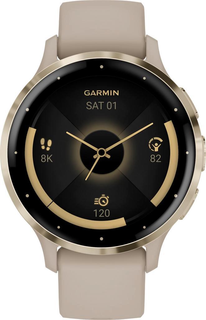 Garmin Venu 3S Goud/Beige slimme horloges, Handtassen en Accessoires, Smartwatches, Verzenden