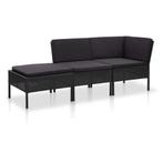 Loungeset met Kussens: Tweede Kansje Zwart!, Tuin en Terras, 3 zitplaatsen, Hocker, Nieuw, Loungeset