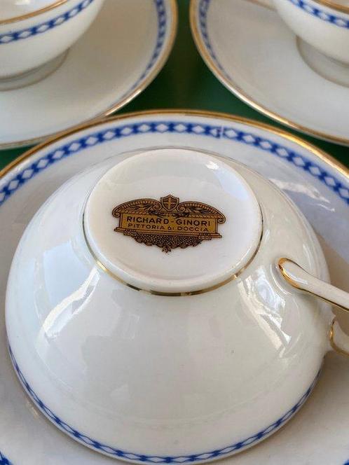 Richard Ginori - Koffieservies (14) - Keramiek, Porselein -, Antiek en Kunst, Antiek | Meubels | Tafels