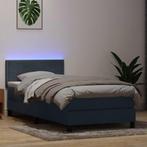 vidaXL Boxspring met matras en LED fluweel donkergrijs, Huis en Inrichting, Verzenden, Nieuw