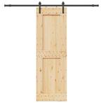 vidaXL Schuifdeur met beslag 70x210 cm massief grenenhout, Verzenden, Nieuw