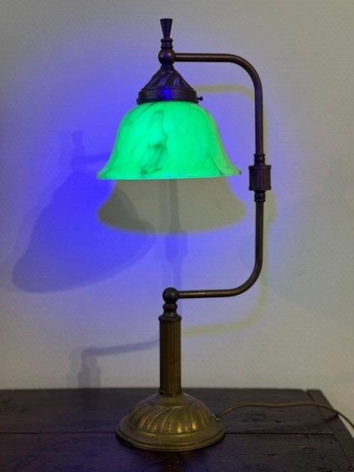 Bureaulamp - Uraniumglas - Uranium Glass, Antiek en Kunst, Curiosa en Brocante