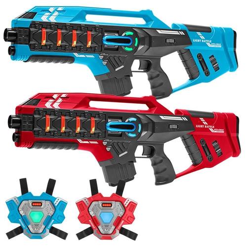 2 Connect Mega Blasters + 2 Connect Vesten - Rood/Blauw, Kinderen en Baby's, Speelgoed | Buiten | Actiespeelgoed, Nieuw, Ophalen of Verzenden
