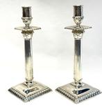 Paar antiek Empire stijl zilveren kandelaars. - Chandelier -, Antiek en Kunst