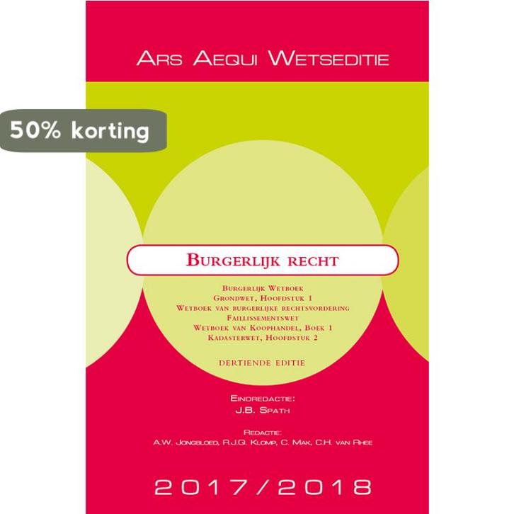 Burgerlijk recht 2017/2018 9789069169736, Boeken, Wetenschap, Gelezen, Verzenden
