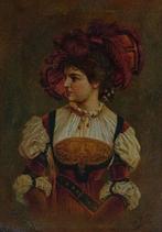 Scuola Tedesca (XIX) - Signora con cappello