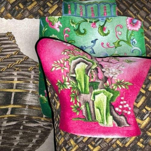 Pierre Frey GRATIS VERZENDING - Nieuw set van twee - Kussen, Antiek en Kunst, Antiek | Tapijten, Tafelkleden en Textiel