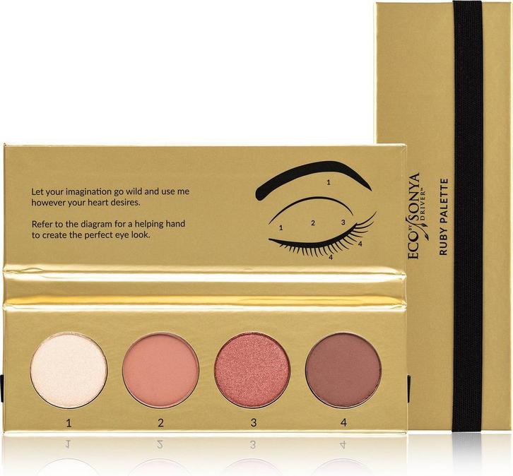 2dekans | Eco by Sonya Ruby Eyeshadow Palette – 4 Kleuren –, Handtassen en Accessoires, Uiterlijk | Cosmetica en Make-up, Ophalen of Verzenden
