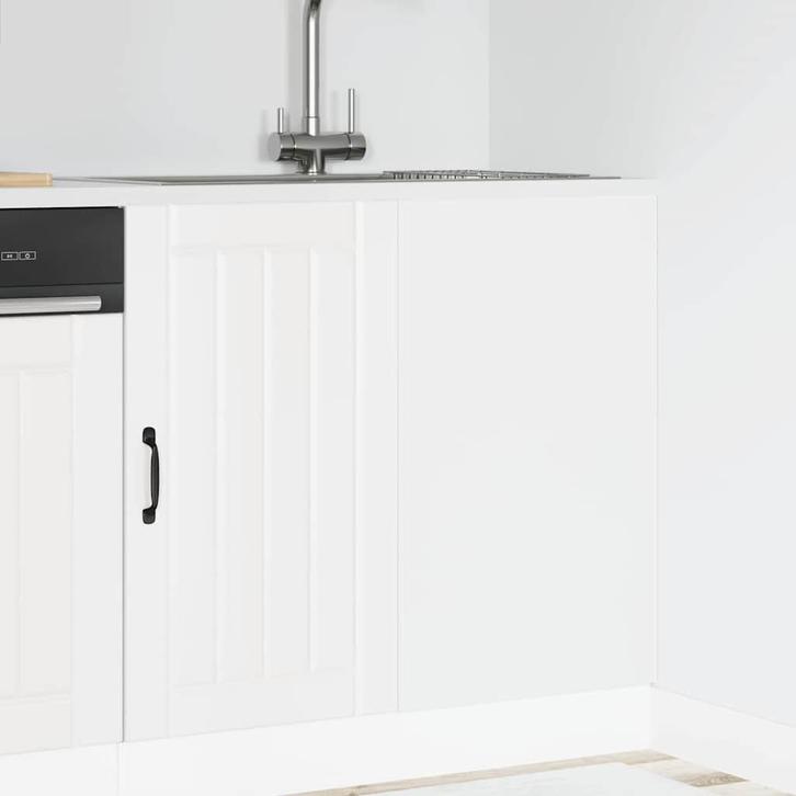 vidaXL Keuken onderkast Lucca bewerkt hout wit, Huis en Inrichting, Kasten | Overige, Nieuw, Verzenden