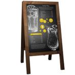 Krijtstoepbord Steigerhout Bruin 46x80 cm, Verzenden