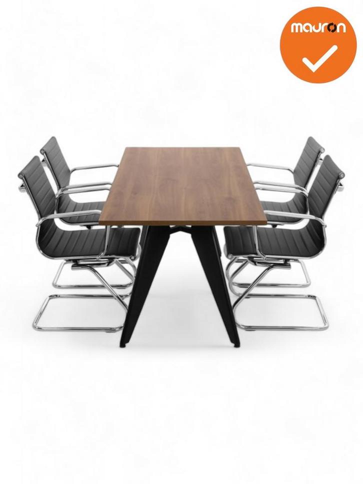 Design vergadertafel Cheak - Cognac Walnoten - NIEUW, Zakelijke goederen, Kantoor en Winkelinrichting | Kantoormeubilair en Inrichting