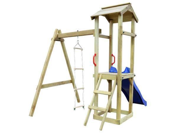 Veiling - VidaXL speeltoestel met glijbaan 231x200x218cm, Kinderen en Baby's, Speelgoed | Buiten | Speeltoestellen