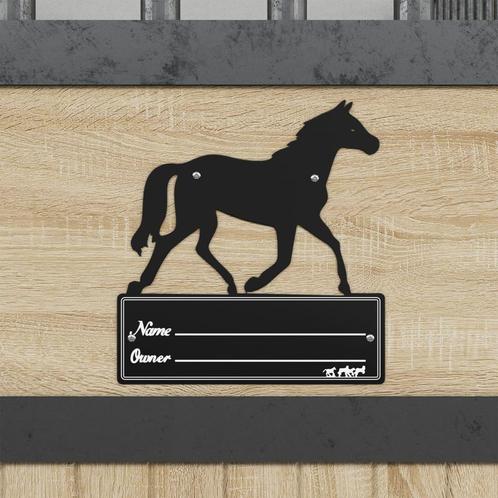 vidaXL Plaque signalétique d’écurie noir acier, Dieren en Toebehoren, Paarden en Pony's | Overige Paardenspullen, Verzenden