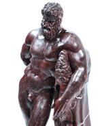 Sculpture, scultura di Ercole in marmo rosso - 60 cm -