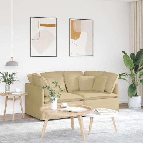 vidaXL Modulaire bank met kussens corduroy stof lichtgroen, Huis en Inrichting, Zetels | Zetels, Nieuw, Verzenden