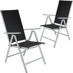 tectake Aluminium tuinstoelen inklapbaar - zilver, Set van 2, Tuin en Terras, Verzenden, Nieuw