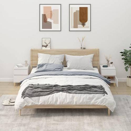 vidaXL Nachtkastjes 2 st 40x35x50 cm wit, Huis en Inrichting, Kasten | Overige, Nieuw, Verzenden
