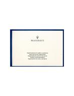2005 MASERATI SERVICE INSTRUCTIEBOEKJE
