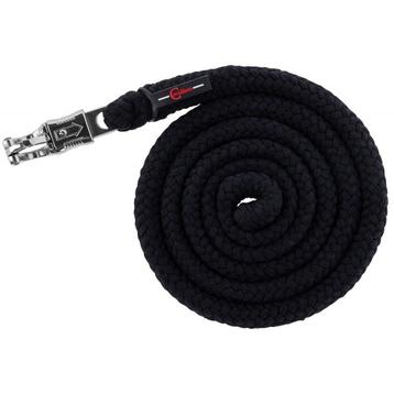 Halstertouw doria, black met paniekhaak - kerbl